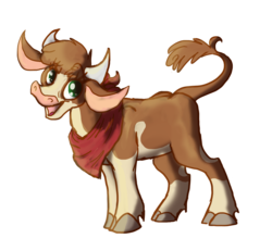 Size: 1484x1369 | Tagged: safe, artist:frankilew, arizona (tfh), cow, them's fightin' herds, cloven hooves, community related, female, simple background, solo, transparent background