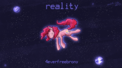 Size: 4000x2250 | Tagged: safe, artist:dragonwolfrooke, pinkie pie, g4, 4everfreebrony, female, music, pink side of the moon, solo, space
