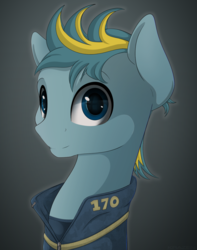 Size: 1024x1297 | Tagged: safe, artist:allyster-black, oc, oc only, oc:bolterdash, pegasus, pony, male, portrait, solo