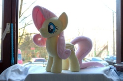 Size: 2048x1362 | Tagged: safe, artist:egalgay, fluttershy, g4, cutie mark, handmade, irl, photo, plushie, solo, toy