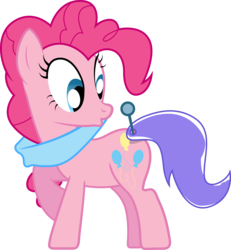 Size: 8199x8877 | Tagged: safe, artist:the-mad-shipwright, pinkie pie, g4, the ticket master, absurd resolution, female, pin the tail on the pony, pinkie being pinkie, simple background, solo, transparent background, vector