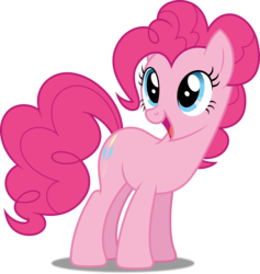 Size: 4742x5000 | Tagged: safe, artist:dashiesparkle, pinkie pie, g4, griffon the brush off, absurd resolution, female, open mouth, simple background, solo, transparent background, vector