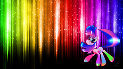 Size: 1920x1080 | Tagged: safe, artist:obstreperoussynapse, twilight sparkle, g4, rainbow, wallpaper