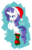Size: 1658x2555 | Tagged: safe, artist:fezcake, rarity, g4, candy, candy cane, christmas, clothes, female, food, hat, mouth hold, santa hat, socks, solo, striped socks
