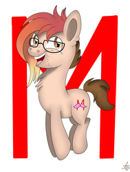Size: 1024x1352 | Tagged: safe, artist:theartistsora, fanart, jumping, markiplier, ponified, pronking