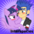 Size: 1024x1024 | Tagged: safe, artist:dtkraus, flash sentry, twilight sparkle, pony, derpibooru, equestria girls, g4, bedroom eyes, blushing, couple, duo, embrace, female, holding a pony, human flash sentry x pony twilight, interspecies, male, meta, official spoiler image, ship:flashlight, shipping, smiling, spoilered image joke, straight, twilight sparkle (alicorn)