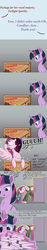 Size: 1280x6856 | Tagged: dead source, safe, artist:ncmares, princess cadance, twilight sparkle, alicorn, pony, ask majesty incarnate, g4, ..., ask, chest fluff, clothes, comic, crate, dialogue, female, fragile, gasp, hoodie, magic, mare, messy mane, open mouth, question mark, raised hoof, refrigerator, socks, spread wings, telekinesis, tumblr, twilight sparkle (alicorn), wide eyes