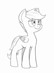 Size: 936x1280 | Tagged: safe, artist:trickydick, scootaloo, g4, female, monochrome, solo, wip