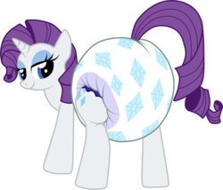 Size: 2525x2157 | Tagged: safe, artist:pidgopidgey, rarity, g4, decorated diaper, diaper, female, high res, jeweled diaper, non-baby in diaper, poofy diaper, solo, super crinkle pony adventure 64, white diaper