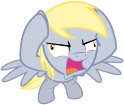 Size: 7063x6014 | Tagged: safe, artist:greenmachine987, screencap, derpy hooves, pegasus, pony, epic rage time, absurd resolution, angry, animation error, female, mare, missing eyelashes, no eyelashes, screaming, simple background, solo, transparent background, vector