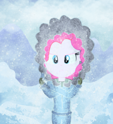 Size: 1063x1167 | Tagged: safe, artist:ivacatherianoid, pinkie pie, equestria girls, g4, female, snow, snowfall, solo, vector, winter