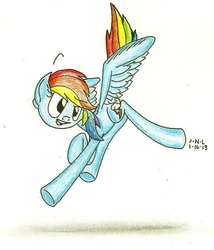 Size: 796x932 | Tagged: safe, artist:trace-101, rainbow dash, g4, female, solo, traditional art