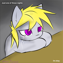 Size: 1024x1024 | Tagged: safe, artist:snow-fangs, derpy hooves, pegasus, pony, g4, crying, female, mare, sad, solo