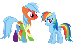 Size: 831x533 | Tagged: safe, artist:sizzluine, rainbow dash, pegasus, pony, g4, 20% cooler, palette swap, self ponidox, simple background, transparent background