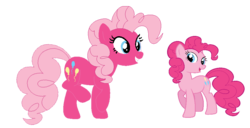 Size: 929x477 | Tagged: safe, artist:sizzluine, pinkie pie, earth pony, pony, g4, palette swap, self ponidox, simple background, transparent background