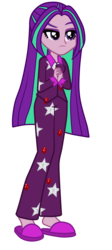 Size: 1032x2304 | Tagged: safe, artist:aliciathefox231, aria blaze, equestria girls, g4, clothes, female, loose hair, pajamas, simple background, slippers, solo, transparent background, vector