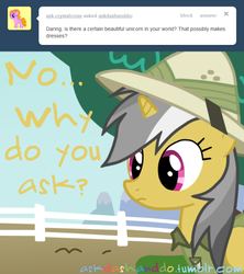 Size: 500x562 | Tagged: safe, daring do, pony, unicorn, g4, askdashanddo, race swap, tumblr