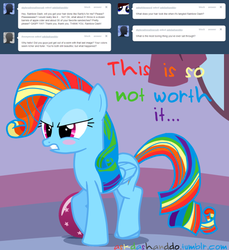 Size: 500x545 | Tagged: safe, rainbow dash, rarity, g4, alternate hairstyle, and then there's rarity, askdashanddo, hilarious in hindsight, implied rarity, mane swap, rainbow dash always grooms in style, rainbow fash, tumblr