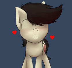 Size: 1780x1687 | Tagged: safe, artist:marsminer, oc, oc only, oc:keith, heart, kissing, screen, simple background, solo