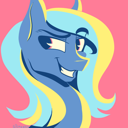 Size: 1100x1100 | Tagged: safe, artist:sigmanas, oc, oc only, oc:orion belt, pony, dreamworks face, portrait, poster, solo