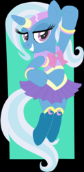 Size: 1621x3300 | Tagged: safe, artist:krazykari, artist:tygerbug, trixie, pony, unicorn, g4, arm behind head, boots, clothes, cosplay, costume, female, mare, midriff, sailor moon (series), skirt, solo