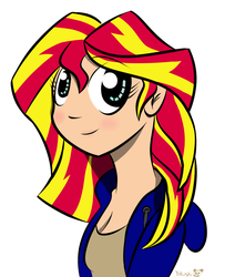 Size: 1280x1510 | Tagged: safe, artist:yakoshi, sunset shimmer, equestria girls, g4, clothes, female, hoodie, solo