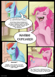 Size: 600x840 | Tagged: safe, artist:spectra-sky, pinkie pie, rainbow dash, comic:cupcakes, fanfic:cupcakes, g4, comic, dialogue, grimdark source