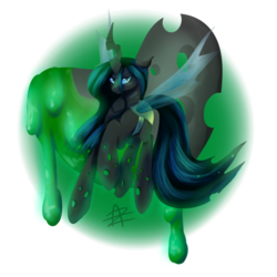 Size: 1600x1600 | Tagged: safe, artist:myralilth, queen chrysalis, changeling, changeling queen, g4, female, solo, transparent wings, wings