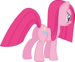 Size: 3532x2922 | Tagged: safe, artist:porygon2z, pinkie pie, g4, party of one, balloonbutt, butt, female, high res, pinkamena diane pie, plot, simple background, solo, transparent background, vector