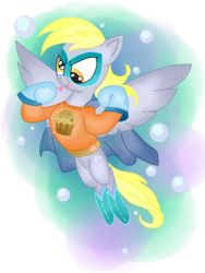 Size: 768x1024 | Tagged: safe, artist:andypriceart, artist:krazykari, derpy hooves, pegasus, pony, g4, female, mare, mistress muffin, power ponies oc, simple background, solo, superhero, transparent background