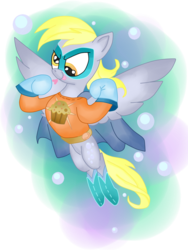 Size: 768x1024 | Tagged: safe, artist:andy price, artist:krazykari, derpy hooves, pegasus, pony, g4, female, mare, mistress muffin, power ponies oc, simple background, solo, superhero, transparent background