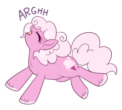 Size: 550x495 | Tagged: safe, artist:lulubell, oc, oc only, oc:candy floss, magical lesbian spawn, next generation, offspring, parent:fluttershy, parent:pinkie pie, parents:flutterpie, simple background, transparent background