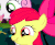 Size: 319x262 | Tagged: safe, screencap, apple bloom, sweetie belle, g4, hearts and hooves day (episode), animated, female, hearts and hooves day, lip bite
