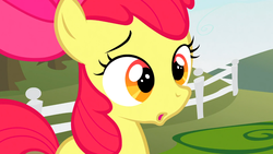 Size: 1366x768 | Tagged: safe, screencap, apple bloom, g4, the show stoppers, cute, female, solo