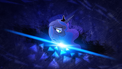 Size: 1920x1080 | Tagged: safe, artist:fillynix-artz, princess luna, alicorn, pony, g4, abstract background, crown, depressed, female, jewelry, lens flare, regalia, sad, solo, vector, wallpaper