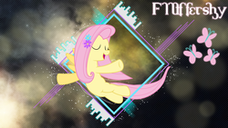 Size: 1920x1080 | Tagged: safe, artist:brainlesspoop, fluttershy, g4, female, solo, vector, wallpaper