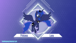 Size: 1920x1080 | Tagged: safe, artist:brainlesspoop, princess luna, g4, female, solo, vector, wallpaper