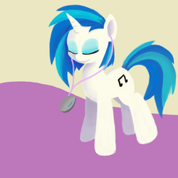 Size: 1080x1080 | Tagged: safe, artist:purpleblackkiwi, dj pon-3, vinyl scratch, g4, female, solo