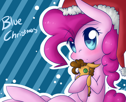 Size: 3100x2500 | Tagged: safe, artist:littlecloudie, cheese sandwich, pinkie pie, g4, female, hat, high res, implied cheesepie, implied shipping, implied straight, male, plushie, santa hat, solo