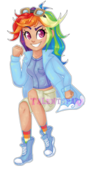 Size: 1024x1913 | Tagged: safe, artist:talentspark, rainbow dash, human, g4, clothes, converse, female, humanized, shoes, solo