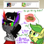 Size: 792x792 | Tagged: safe, artist:tjpones, apple fritter, king sombra, pony, g4, apple family member, apple fritter (food), blushing, crack shipping, crystal, cute, female, food, male, shipping, shipping generator, sombradorable, sombritter, straight, that pony sure does love crystals, tsundere