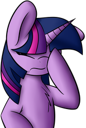 Size: 1213x1800 | Tagged: safe, artist:psicarii, twilight sparkle, g4, facehoof, female, solo