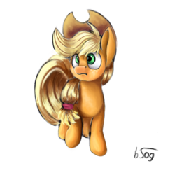 Size: 4000x4107 | Tagged: safe, artist:bluespiritofgood, applejack, g4, absurd resolution, female, simple background, solo