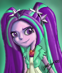 Size: 602x711 | Tagged: safe, artist:axixion, aria blaze, equestria girls, g4, creepy face, female, solo