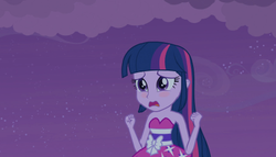 Size: 464x266 | Tagged: safe, screencap, twilight sparkle, equestria girls, g4, blushing, sad, twilight sparkle (alicorn)