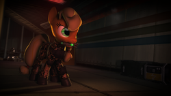 Size: 3840x2160 | Tagged: safe, artist:valdemar1251, applejack, g4, 3d, camouflage, female, high res, solo, source filmmaker