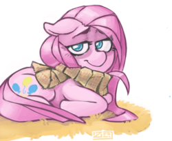 Size: 603x495 | Tagged: safe, artist:zer0ember, pinkie pie, g4, clothes, female, scarf, solo