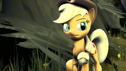 Size: 1920x1080 | Tagged: safe, artist:fd-daylight, applejack, g4, 3d, female, forest, solo, source filmmaker