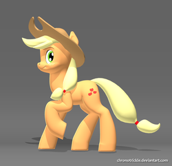 Size: 1632x1572 | Tagged: safe, artist:chronotrickle, applejack, g4, 3d, blender, female, solo