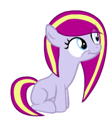 Size: 558x616 | Tagged: safe, artist:rarisweti, oc, oc only, earth pony, pony, blank flank, female, filly, magical lesbian spawn, offspring, parent:fuchsia blush, parent:lavender lace, parents:fuchsiavender, simple background, sitting, solo, transparent background